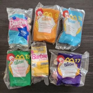 Lot of 6 BARBIE McDonalds Happy Meal Toys Figurines‎ 90s New Sealed